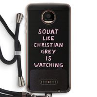 Christian Grey: Motorola Moto Z Force Transparant Hoesje met koord