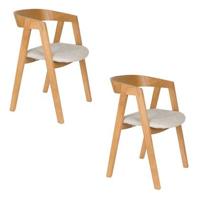 Zuiver Mads Eetkamerstoel Naturel - Set van 2