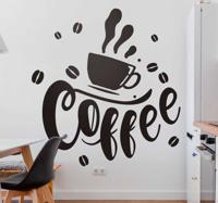Keuken met koffiekopje drink muursticker - thumbnail