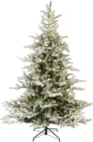 Everlands Grandis fir grote verlichte kunstkerstboom besneeuwd groen 240cm, 700 lampjes