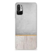 Xiaomi Redmi Note 10/10T 5G | Poco M3 Pro | Bumper Hoesje | Wood Concrete