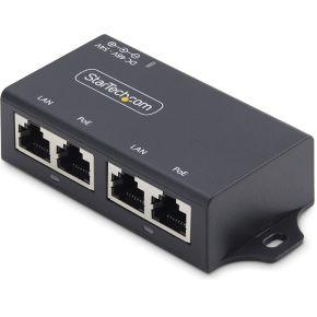 StarTech.com 2-Port Gigabit Midspan PoE+ Injector, 10/100/1000Mbps, PoE+ (802.3af/at), 30W, 1Gbps Et