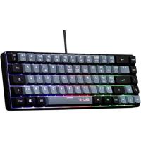 Tastiera da gioco - THE G-LAB - KEYZ-HYDRO-GRB/FR - Membrana 60% 2 colori Grigio + Tasti neri