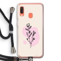 Roses are red: Samsung Galaxy A20e Transparant Hoesje met koord