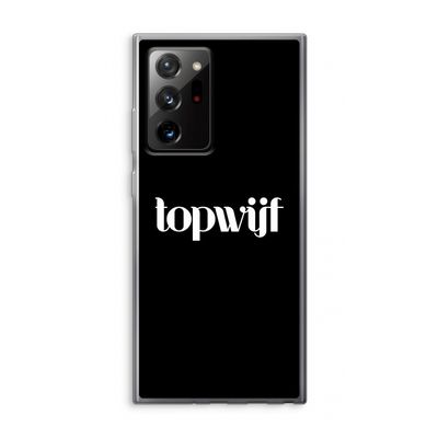 Topwijf Zwart: Samsung Galaxy Note 20 Ultra / Note 20 Ultra 5G Transparant Hoesje