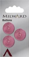 Milward Roze Glanzende Knoop 17mm (3 stuks)