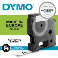 Labeltape DYMO D1 43613 Polyester Tapekleur: Wit Tekstkleur:Zwart 6 mm 7 m - thumbnail