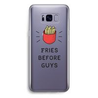 Fries before guys: Samsung Galaxy S8 Plus Transparant Hoesje