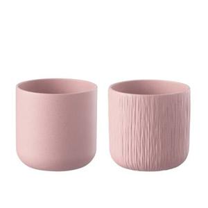 J-Line bloempot Gen - keramiek - roze - XL - 2 stuks - Ø 20.5 cm