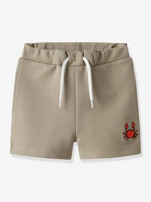 Jongen short elastische taille NAME IT borduursel taupe