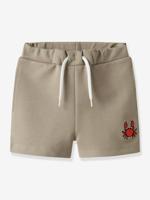 Jongen short elastische taille NAME IT borduursel taupe