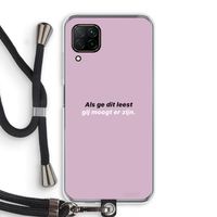 gij moogt er zijn: Huawei P40 Lite Transparant Hoesje met koord