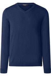 MAERZ Classic Fit Trui V-halsdonkerblauw, Effen