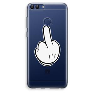 Middle finger black: Huawei P Smart (2018) Transparant Hoesje