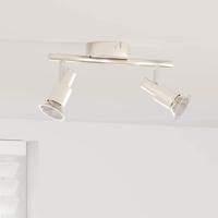 VidaXL Plafondspot met schijnwerpers nikkel 25,5 x 8 x 11 cm staal