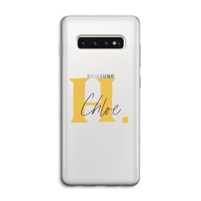 Amber Script: Samsung Galaxy S10 4G Transparant Hoesje