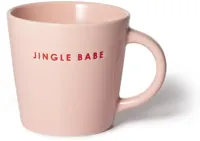 Vondels cappuccinokop keramiek jingle babe 9x9.5cm roze