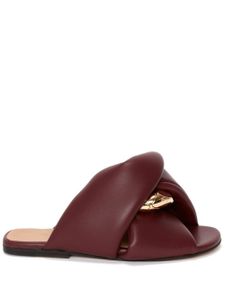 JW Anderson sandales Chain Twist en cuir artificiel - Rouge