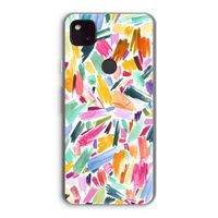 Watercolor Brushstrokes: Google Pixel 4a 5G Transparant Hoesje