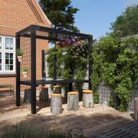 Moderne Pergola Hout Met Tafel - thumbnail