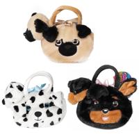 Toi-Toys Toi toys pluche hond in hondenhandtas