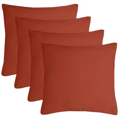 Stof Textile sierkussen Nelson - 4x - terracotta - 60 x 60 cm - bank kussens - polyester
