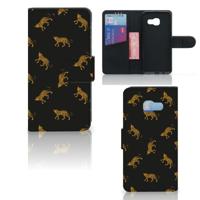 Telefoonhoesje | Met pasjeshouder | voor Samsung Galaxy A3 2017 Leopards