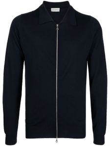 John Smedley surchemise zippée Alston en laine mérinos - Noir