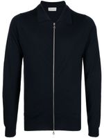 John Smedley surchemise zippée Alston en laine mérinos - Noir