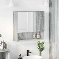 Spiegelkast met plank Grijs sonoma 59 x 17 x 55 cm Bewerkt hout