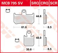 TRW Remblokken, en remschoenen voor de moto, MCB795SCR Sinter carbon - thumbnail