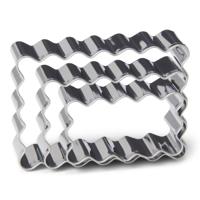 Patisse uitsteekvormen RVS rechthoekig 3-delig