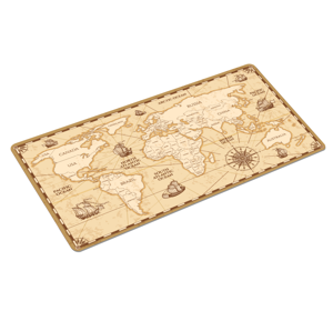 Wereldkaart XXL muismat Wereldkaart vintage