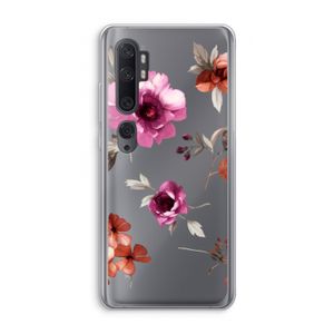 Geschilderde bloemen: Xiaomi Mi Note 10 Pro Transparant Hoesje