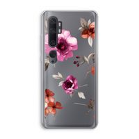 Geschilderde bloemen: Xiaomi Mi Note 10 Pro Transparant Hoesje