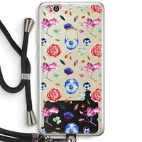 Bloemetjes: Huawei Ascend P10 Lite Transparant Hoesje met koord