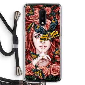 Lady Moth: OnePlus 7 Transparant Hoesje met koord