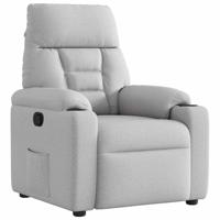 Fauteuil verstelbaar stof wolk grijs Fauteuil verstelbaar stof wolk grijs
