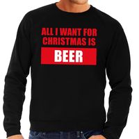 Foute kerstborrel trui zwart All I Want Is Beer heren 2XL (56)  -