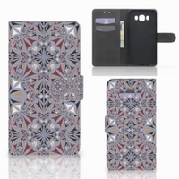 Samsung Galaxy J7 2016 Bookcase Flower Tiles - thumbnail
