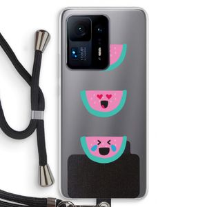 Smiley watermeloen: Xiaomi Mi Mix 4 Transparant Hoesje met koord