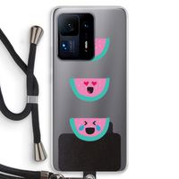 Smiley watermeloen: Xiaomi Mi Mix 4 Transparant Hoesje met koord