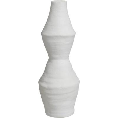 Leen Bakker - Vaas Nora - Off-white - 37,5xØ13,5 Cm - Keramiek - Wit#Crème - H37.5 Cm