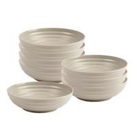 Plasticforte Soepkommen - 8x - D19 x H5.5 cm - taupe - kunststof - onbreekbaar - servies
