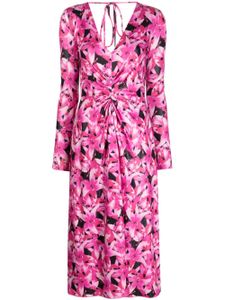 ROTATE BIRGER CHRISTENSEN robe froncée à fleurs - Rose