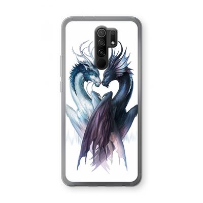 Yin Yang Dragons: Xiaomi Redmi 9 Transparant Hoesje