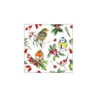 Ambiente servetten birds in winter 33cm