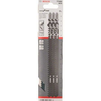 Bosch Accessoires 3x HCS decoupeerzaagblad T744D - 2608663314