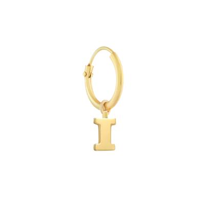 Minimalistische letter oorbel - 14K GOUD - Goud - I
