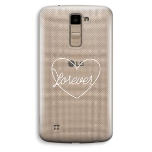 Forever heart pastel: LG K10 (2016) Transparant Hoesje